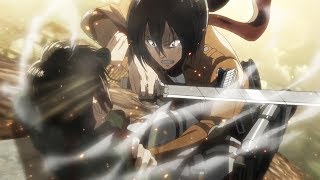 Mikasa vs Levi  Levi hits Eren then Mikasa Attacks Levi [upl. by Gonagle]