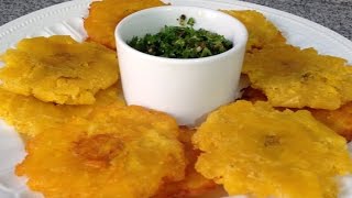 Cómo hacer Tostones o Patacones de plátano verde Cocinando con Pamela  Episodio 32 [upl. by Ellerol359]