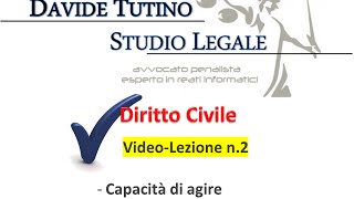 Diritto Civile  Video lezione n2 Capacità di agire e diritti della personalità [upl. by Ainesy269]