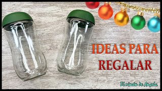 2 IDEAS de frascos reciclados para REGALAR en estas navidades ♻️DIY manualidades [upl. by Nine]