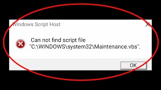 How to fix Windows Script Host Can not find script file quotC\Windows\runvbsquot error in windows [upl. by Ij]