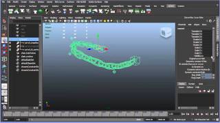 Python script for Maya  Create dynamic chain from curve 20 [upl. by Ahsieyt]