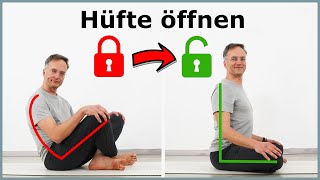 HÜFTE ÖFFNEN mit diesen 5 einfachen Übungen [upl. by Rimaj]