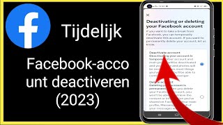 Facebookaccount tijdelijk deactiveren 2023 [upl. by Deane]