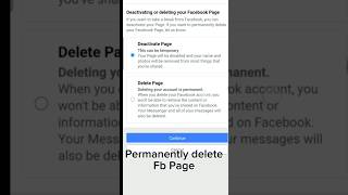 How to Permanently Delete Your Facebook Page facebookpage [upl. by Jann]