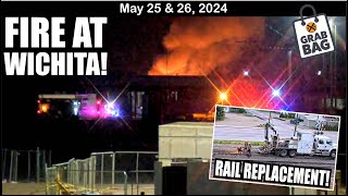 FIRE AT WICHITA RAIL REPLACEMENT AT REVELSTOKE SARGENTO CHEESE CAR DARWINS KEG RIVER CAR [upl. by Anoj]