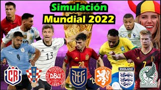 💥⚽️🌎SIMULACIÓN Mundial de Qatar 2022 🔥 [upl. by Arakawa893]