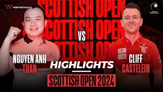 HIGHLIGHTS  NGUYỄN ANH TUẤN vs CLIFF CASTENLEIN  GIẢI BILLIARDS SCOTTISH OPEN 2024 [upl. by Eylrac]