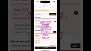 SHEIN COUPON CODES 2024 20 OFF ALL CODES WORK CLICK THE LINK sheincouponcodes [upl. by Iniffit]