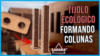 Como Estruturar as Colunas da Sua Obra com Tijolo Ecológico  Jarfel Sahara [upl. by Draner]