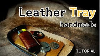 Leather Round Tray tutorial  download pdf [upl. by Ylrebma456]