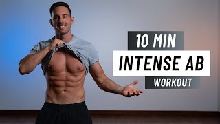 10 MIN INTENSE AB WORKOUT  At Home Six Pack Abs Routine No Equipment [upl. by Llegna]