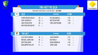 Cricket Australia  National Cricket Inclusion Champs  Blind  Male  Rd4  TASACT v QLD [upl. by Zinah]