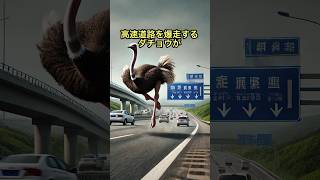 高速道路を爆走するダチョウshorts 動物 ダチョウ 雑学 [upl. by Aramoj]