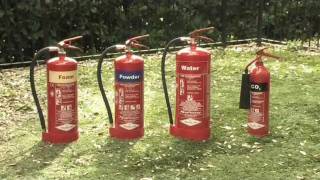 Fire extinguisher safety demonstration [upl. by Yrem]