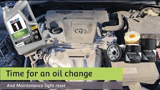 2016 Toyota Camry oil change and Maintenance light reset [upl. by Ahsiatal]