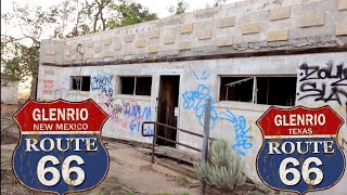 Abandoned ROUTE 66 Ghost Town GLENRIO Lives in 2 States [upl. by Kliber]