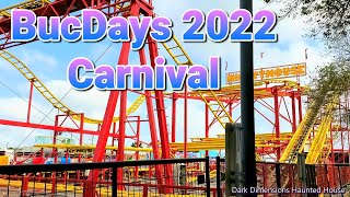 Buc Days 2022 Carnival Update May 2nd Opening this Weekend Corpus Christi Texas 2 Rollercoasters 4K [upl. by Eneleahcim725]