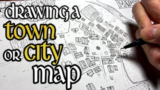 Drawing a Town Map for DampD [upl. by Mitran5]