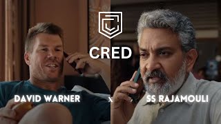 David Warner shot an ad with Rajamouli for CRED [upl. by Acus]