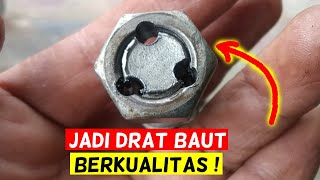 Cara Membuat Alat Drat Baut TAP amp DIES Yang Doll atau Ledes [upl. by Akirdnas]