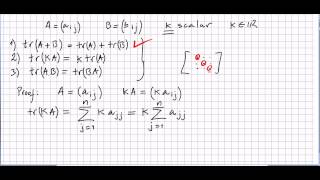 Linear Algebra 70 Matrix Trace Properties and proofs [upl. by Amara501]