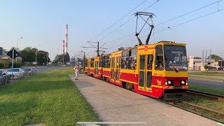 Przejazd Konstalem 805Na 1618 1619 MPK Łódź linia 8 [upl. by Shimkus425]