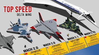 Delta Wing Aircraft Top Speed Comparison 3D [upl. by Grazia]