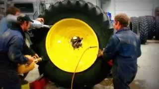 How to Seat the Bead on a Big Tractor Tire [upl. by Shanks576]