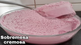 SOBREMESA CREMOSA COM GELATINA E CREME DE LEITE  SOBREMESA FÁCIL E RÁPIDA COM 2 INGREDIENTES [upl. by Bohun811]