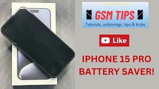 This trick Will save your batterys life on iPhone 15 Pro [upl. by Idaf]