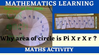 Area of Circle Activity by paper cutting and pasting [upl. by Dugan]