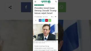 Presiden Israel Isaac Herzog Donald Trump teman sejati Israel [upl. by Ientruoc456]