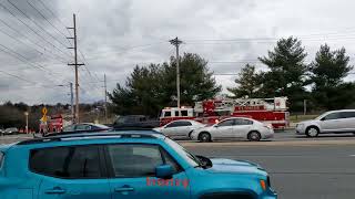 Elsmere fire Engines going to Hockessin 12724 mid day [upl. by Adnola]