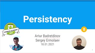 Android Fundamentals 8 Persistency [upl. by Ecaj51]