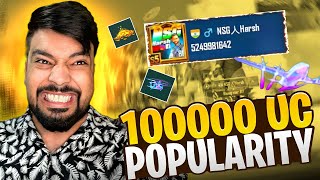 100k UC Popularity 😱😎 to NSG HARSH  Popularity battle FM RADIO  PUBG MOBILE [upl. by Cirederf]