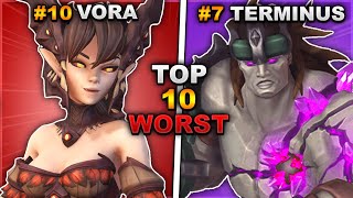 Top 10 WORST Champions In Paladins Valors End [upl. by Mathilde]