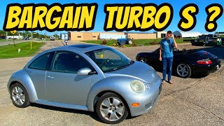 This 700 VW Beetle Turbo S Wants To Be A Porsche SO BAD Cheapest Beetle [upl. by Beutner]