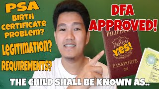 HOW TO PROCESS BIRTH CERTIFICATE  PSA  DFA LEGITIMATION  THE CHILD SHALL BE KNOWN AS TITSER DIG [upl. by Vitoria]