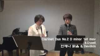 Crusell Clarinet Duo No2 D minor 1st mov  언제나맑음 amp Devilkin [upl. by Kaufman]