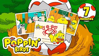 ABC Song With Snails  More Nursery Rhymes amp Kids Songs POPPIN BIRDS [upl. by Oguh]