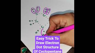 SUPER EASY TRICK TO DRAW ELECTRON DOT STRUCTURE OF CYCLOPENTANE  CLASS 10 CBSE BOARDS SCIENCE [upl. by Leuqim]