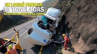 SE LOGRÓ FRENAR 35 Toneladas SE RECARGA CONTRA EL CERRO [upl. by Naam76]