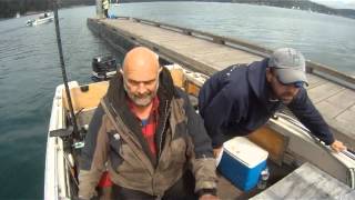 deception pass launching boat catching coho Aug 23 12 [upl. by Eylk260]