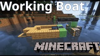 Minecraft Working Boat [upl. by Mayram]