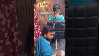 baridal look hair style saree with blouse work and stitched only subscribe youtubeshorts viral [upl. by Oirrad50]