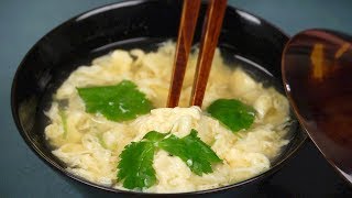 Kakitamajiru Recipe Thick EggDrop Soup with Savory Dashi Stock  Cooking with Dog [upl. by Nevaj]