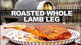 Roasted Whole Lamb Leg and Turkish Pita Bread in WoodFired Oven  How to cook [upl. by Pasahow117]