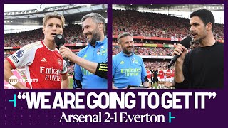 Mikel Arteta amp Martin Odegaard address the Arsenal crowd after Premier League title heartbreak 💔🔴 [upl. by Ylagam]