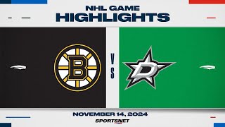 NHL Highlights  Bruins vs Stars  November 14 2024 [upl. by Yule]